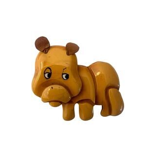 Martha Sleeper 1930s Bakelite Butterscotch Hippo Brooch Pin Rare